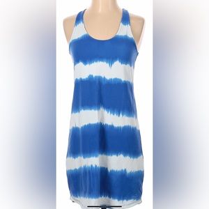 Blue and white tie dye Southern Tide casual mini cotton dress. Like new